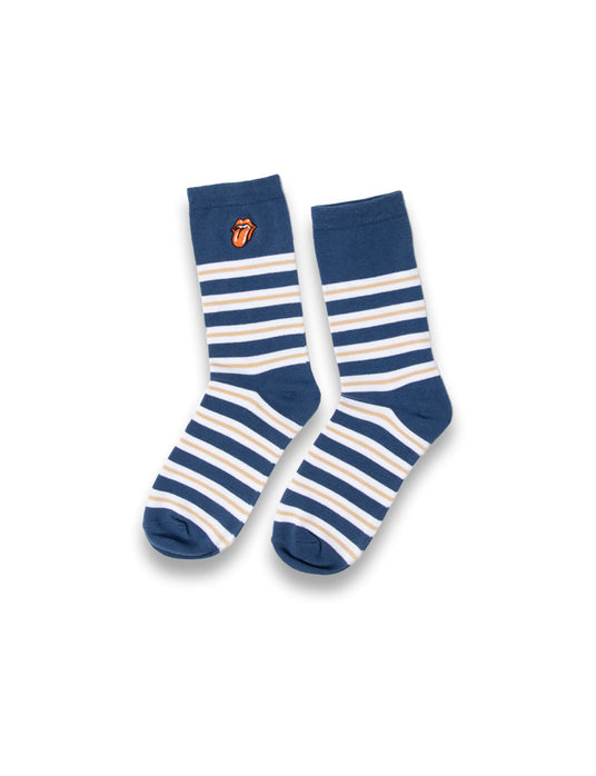 Blue Stripe Classic Logo Sock