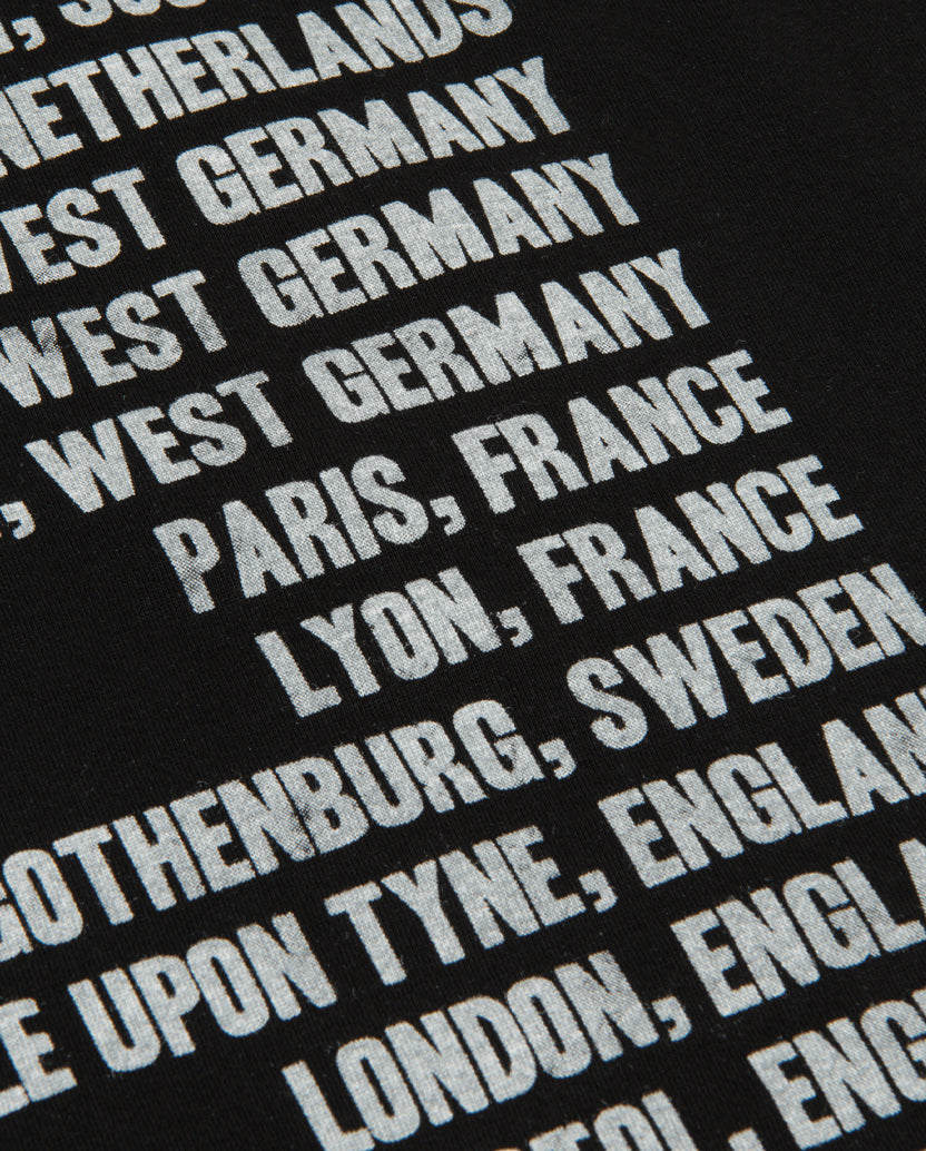 '82 European Tour T-Shirt Dress Dates Detail