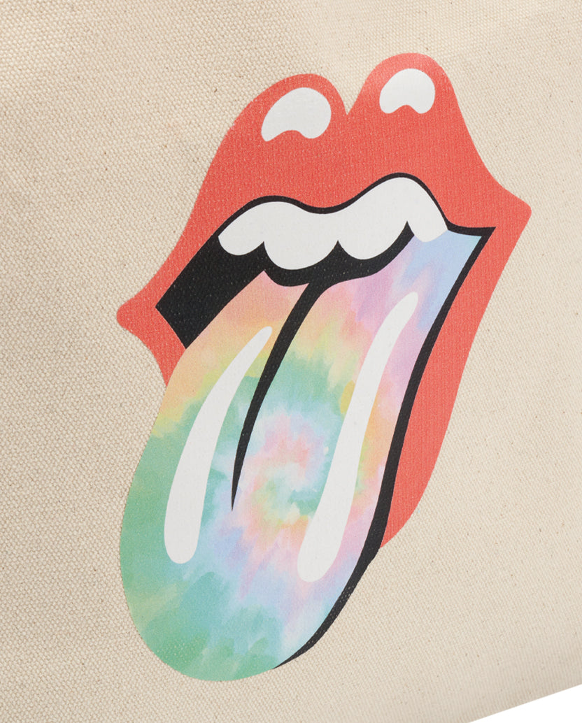 Psychedelic Tongue Canvas Tote Bag Front Detail