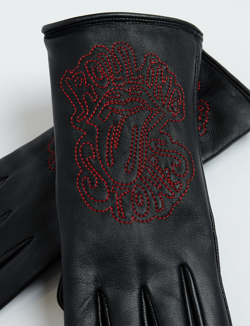 RS No. 9 Carnaby St. Women's Leather Gloves Front Detail