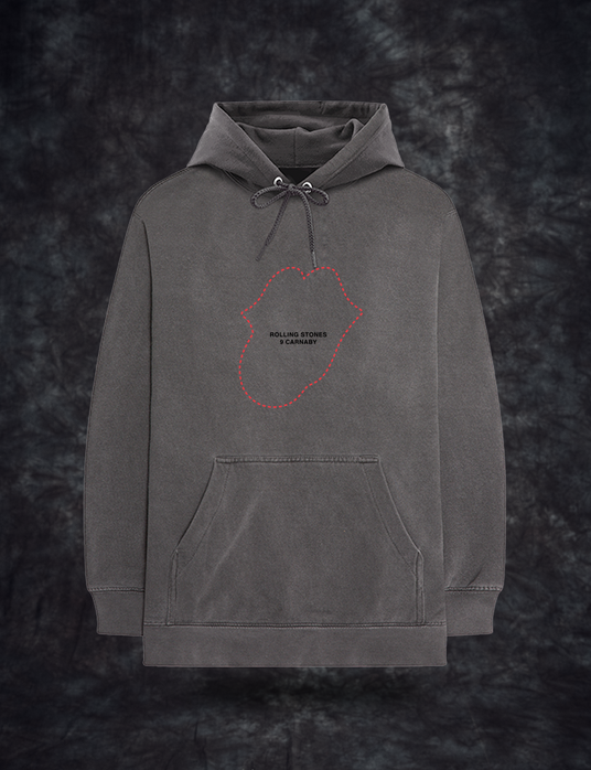 No. 9 Tongue Outline Embroidered Hoodie