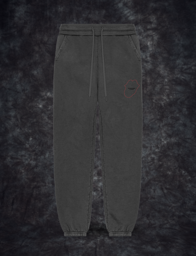 No. 9 Tongue Outline Embroidered Sweatpants