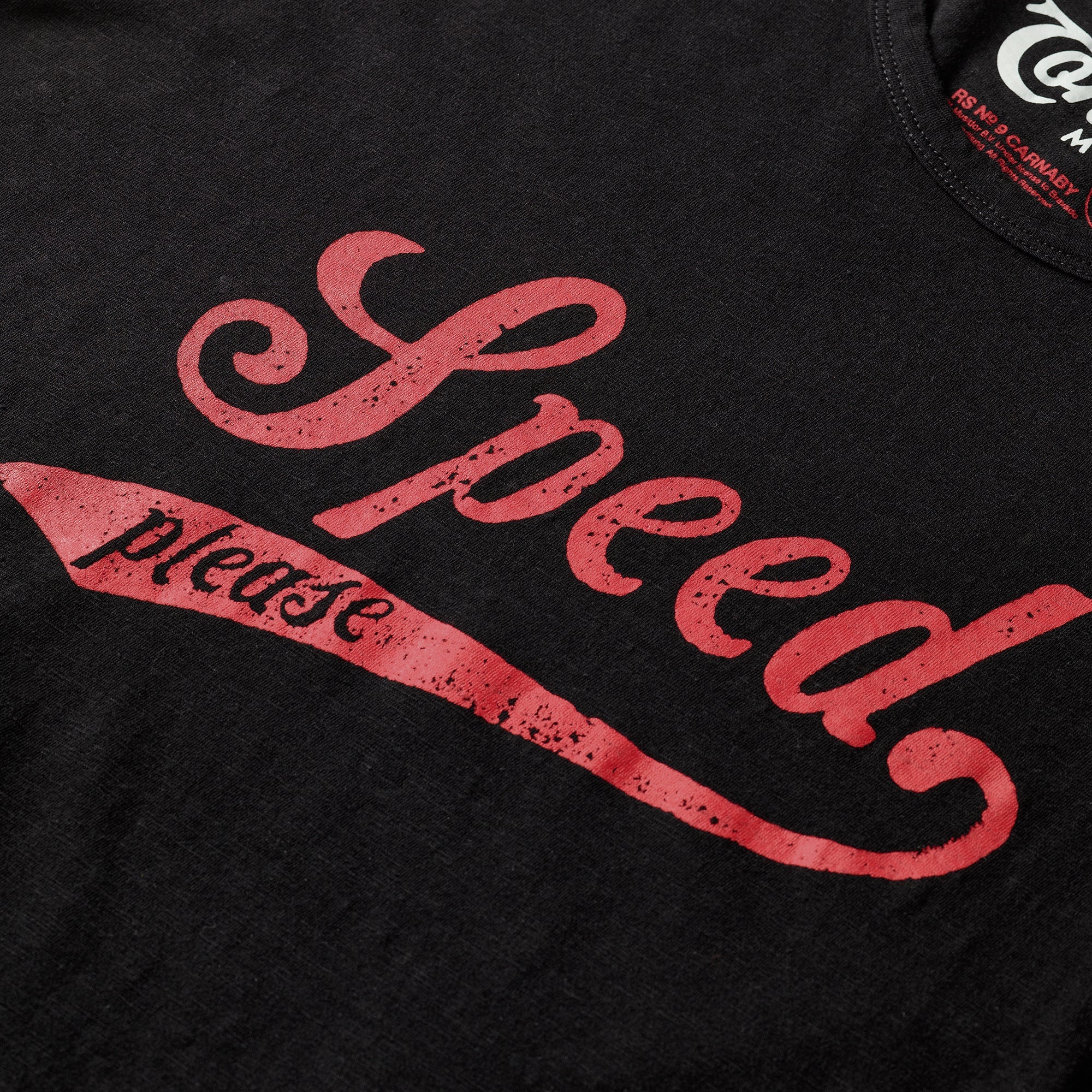 Stones x Tonn Speed Please Black T-Shirt Detail