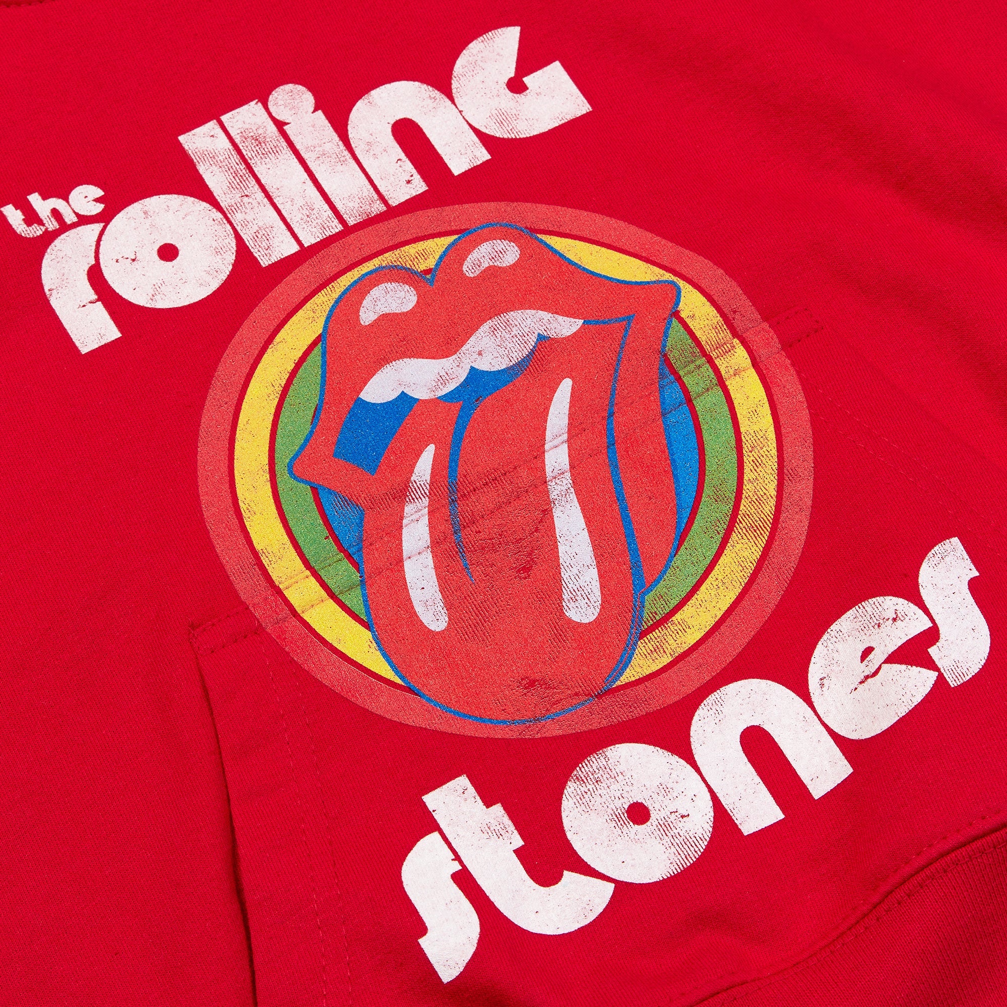 Stones Red Kids Retro Hoodie Detail 1