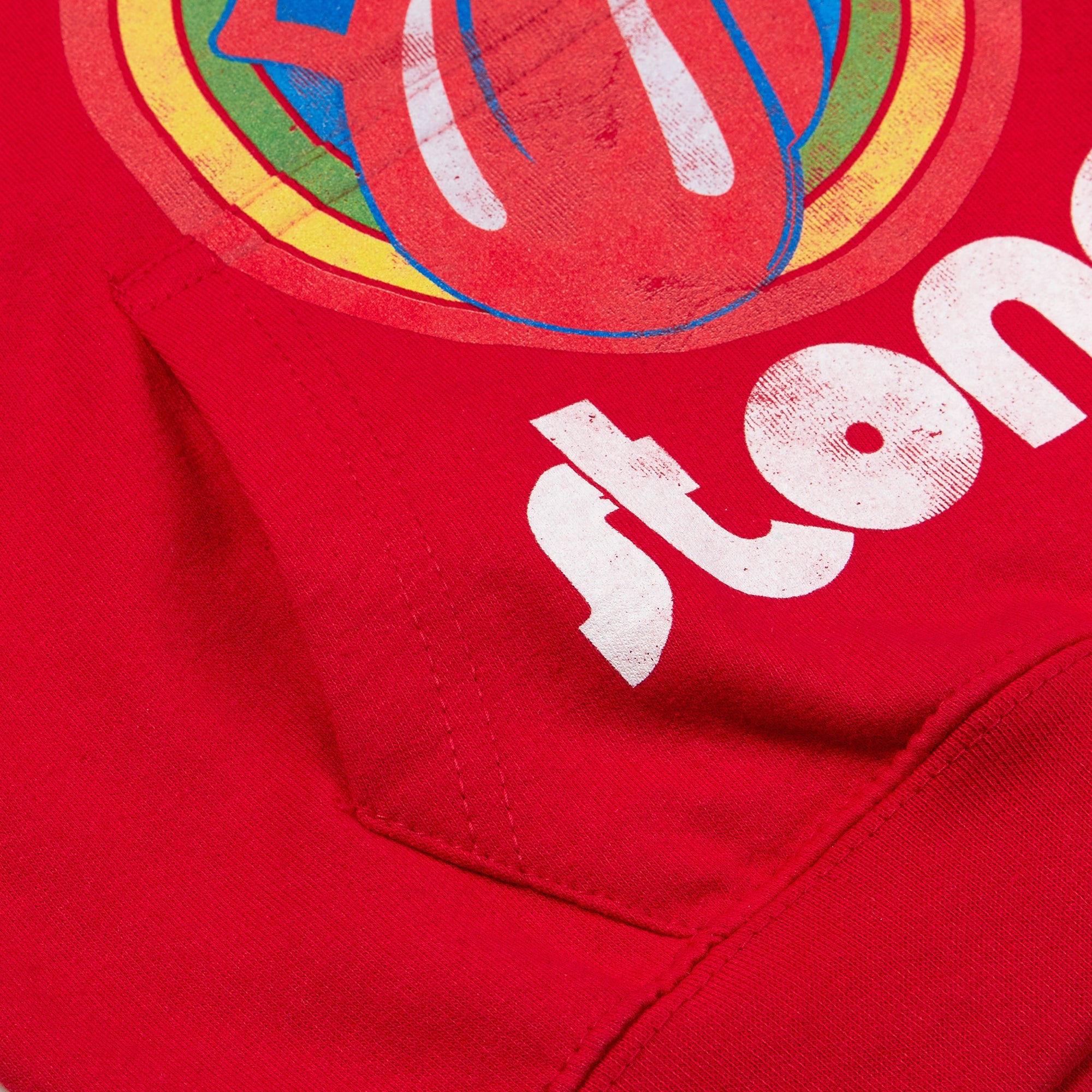 Stones Red Kids Retro Hoodie Detail 2