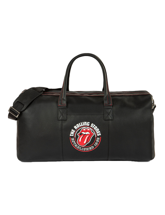 Classic Logo Premium Pebbled Leather Duffle Bag